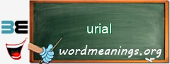 WordMeaning blackboard for urial